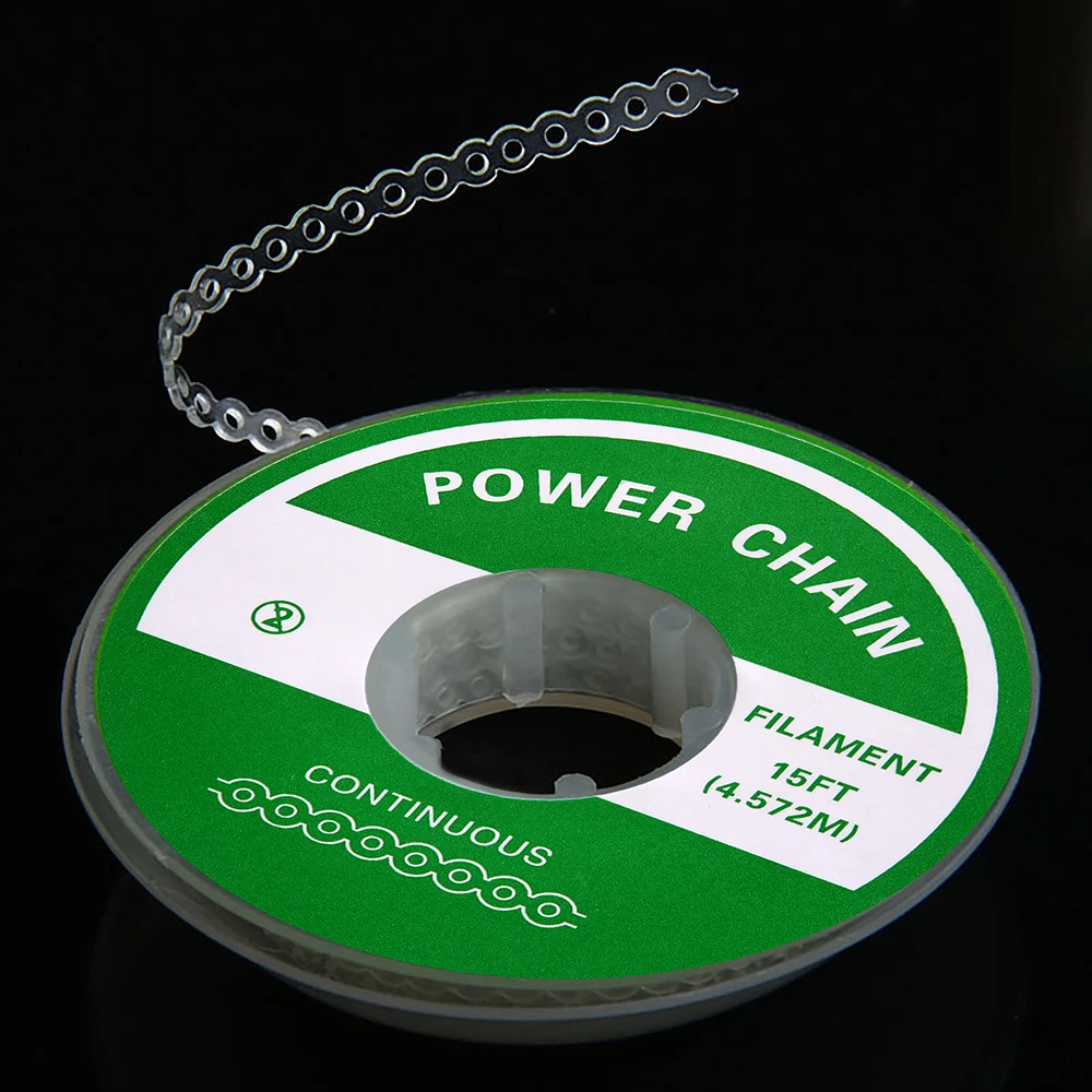 AZDENT Dental Kieferorthopädisches elastisches Ultra-Gummi-Power-Chain-Band, transparente Farbe, Größe lang, kurz, durchgehend, 15 Fuß/Rolle – Detail 8