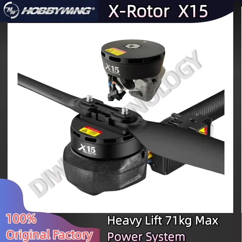 Hobbywing X-Rotor X15 Combo Heavy Lift 71kg Max Power System 37.5kg Thrust Per Motor Controller Drone 6324 Folding Propeller UAV