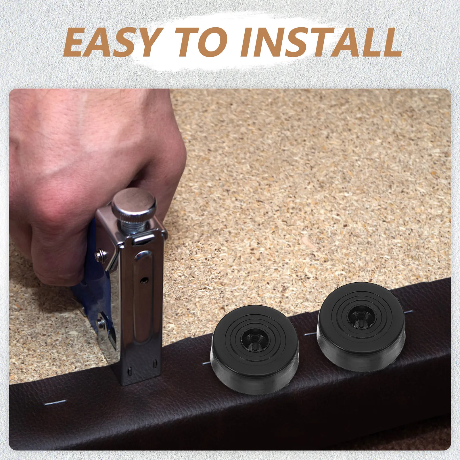 24Pcs Furniture Gripper Pads Screw on Sofa Feet Riser Height Increasing Anti Skid Floor Protectors for Hardwood Carpet