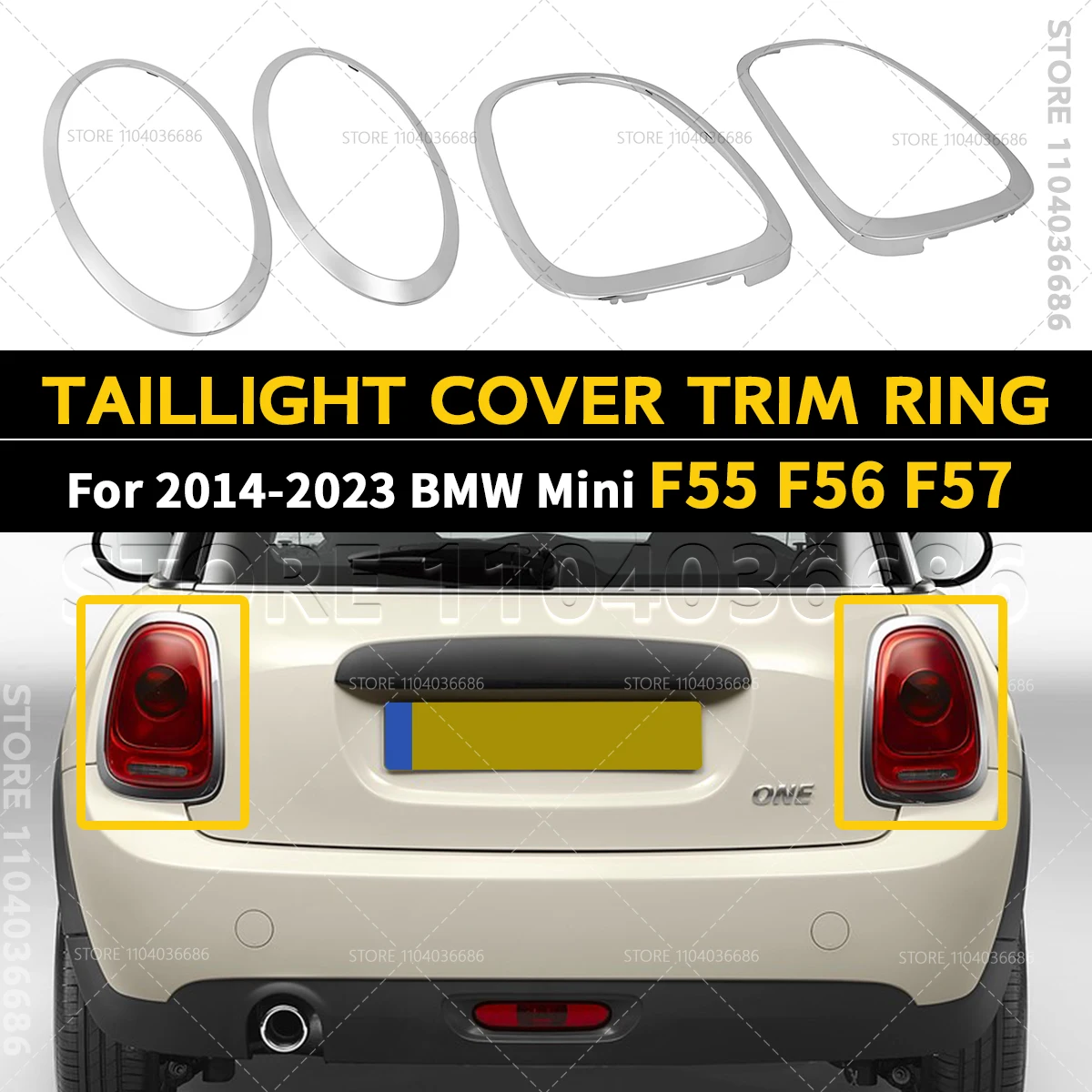 

For 2014-2023 F55 F56 F57 BMW Mini Cooper Headlight Taillight Cover Trim Ring 51137300631 63217464171 51712355791 51712285495