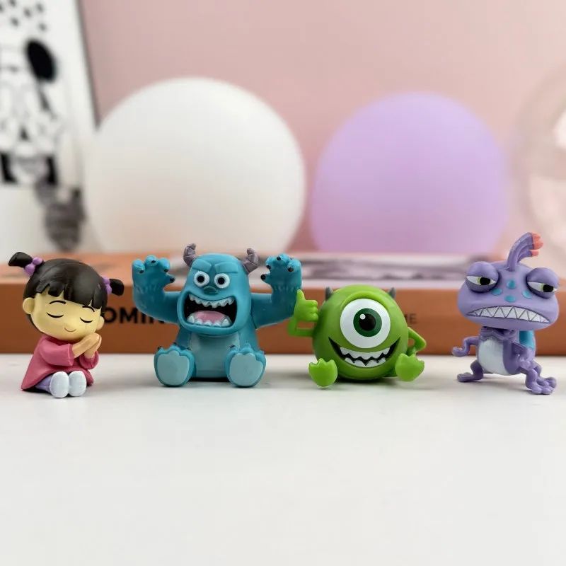 

Disney Monsters Inc 4pcs Action Figures Set PVC Collectible Toys Mike Sulley Boo Desk Decor Collectibles