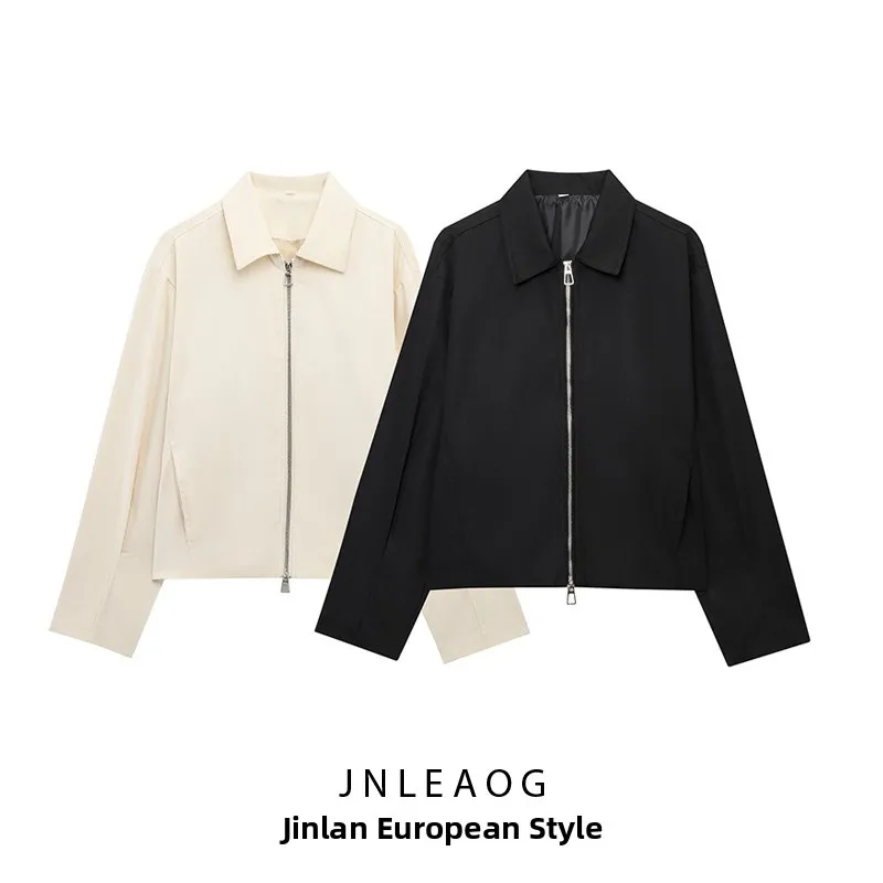 

Модная женская куртка-пилот JNLEAOG, новинка весеннего сезона, верхняя одежда из полиэстера, с длинными рукавами, на молнии, цветная
