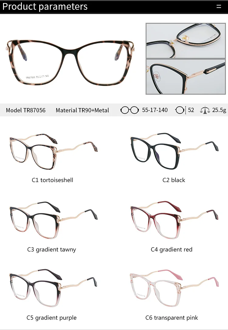 JMISUS Hollow Out Design บุคลิกภาพ Progressive Prescription แว่นตาผีเสื้อ Acetate สายตาสั้นแว่นตาผู้หญิงแว่นสายตา