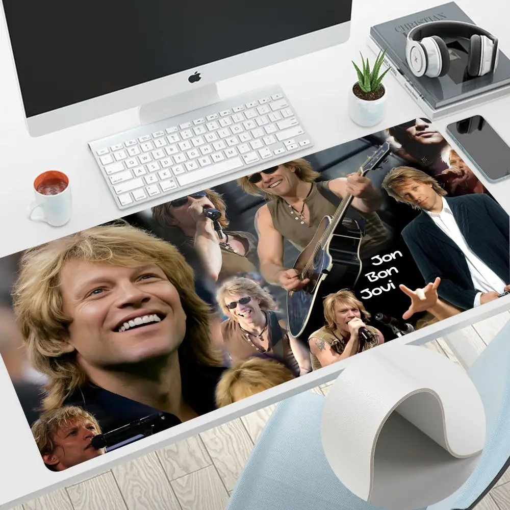 

B-Bon J-Jovi es Mouse Pad Home Office Large Mouse Pad Gamer Waterproof PU Leather Desk Mat Computer Mousepad Keyboard pad Table