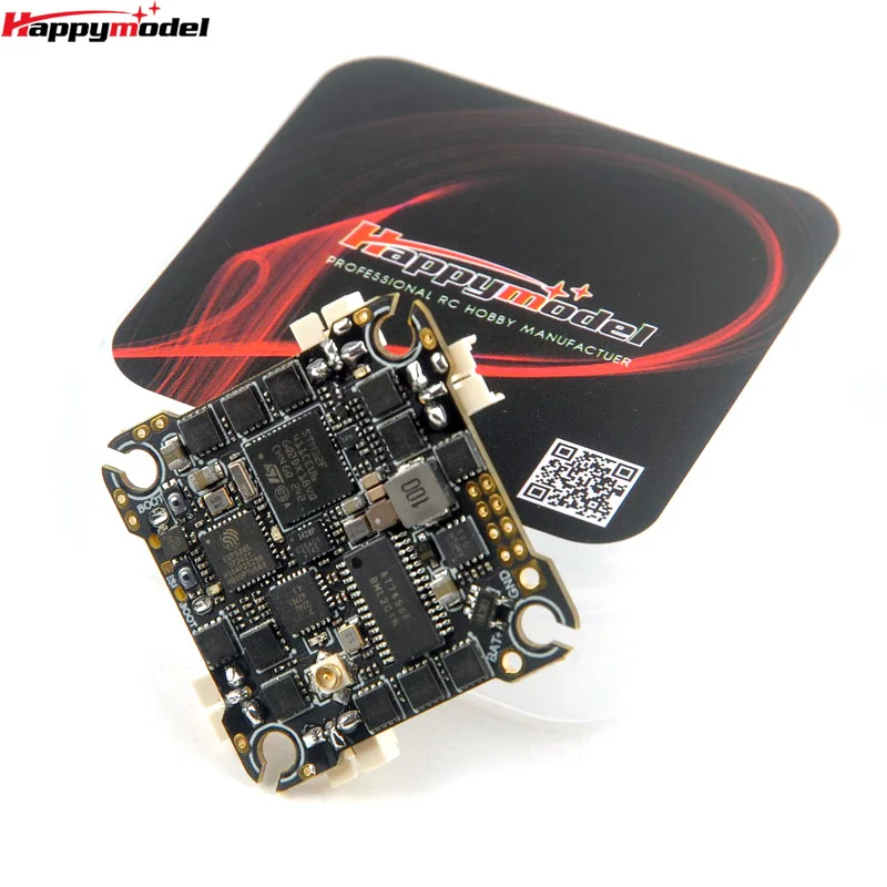 

HappyModel CrazyF411 ELRS AIO 4 в 1 F411 Контроллер полета встроенный UART 2,4G ELRS RX 20A ESC 2-4S для Дронов с зубочисткой FPV