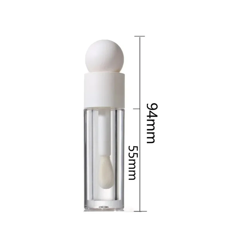 Nouveau Tube de brillant à lèvres de 5ml, mat, Transparent, rose, tige épaisse, distributeur de bouteilles vides, matériel d'emballage de maquillage, grande tête de brosse