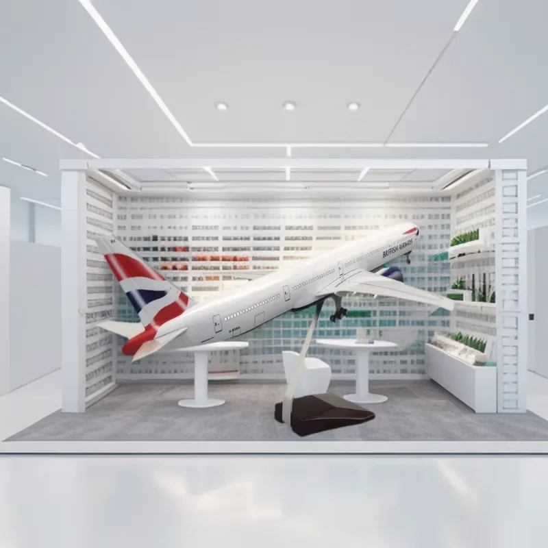 

1/157 Scale Airplane Kids Toys British Airways B777 Plastic Resin Aircraft Model Large Scale Models Collected Gift By Aviation