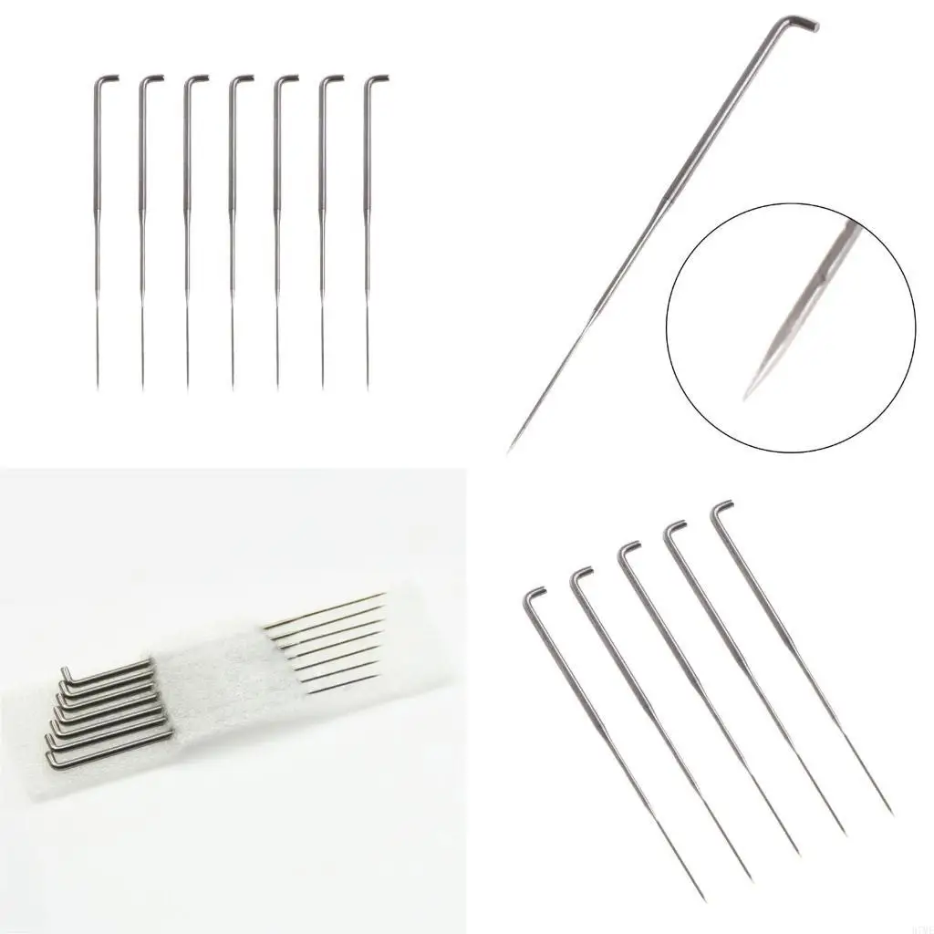 7PCS Wool Fiber DIY Handmade Felting Needles Tool Set Small Sizes