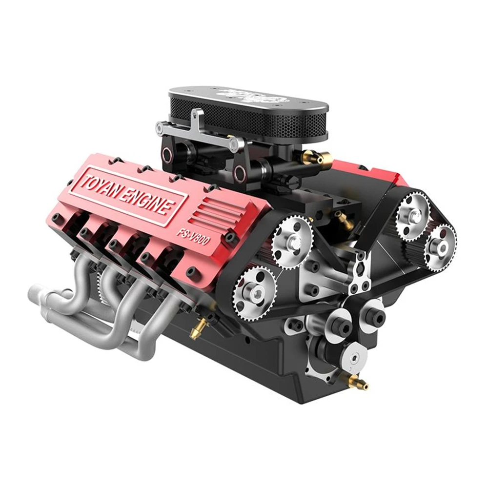 TOYAN FS-V800AC 1/10 V8 Four-Stroke Nitro Engine DIY Assembly Kit Physics Experiment Science Education Toys