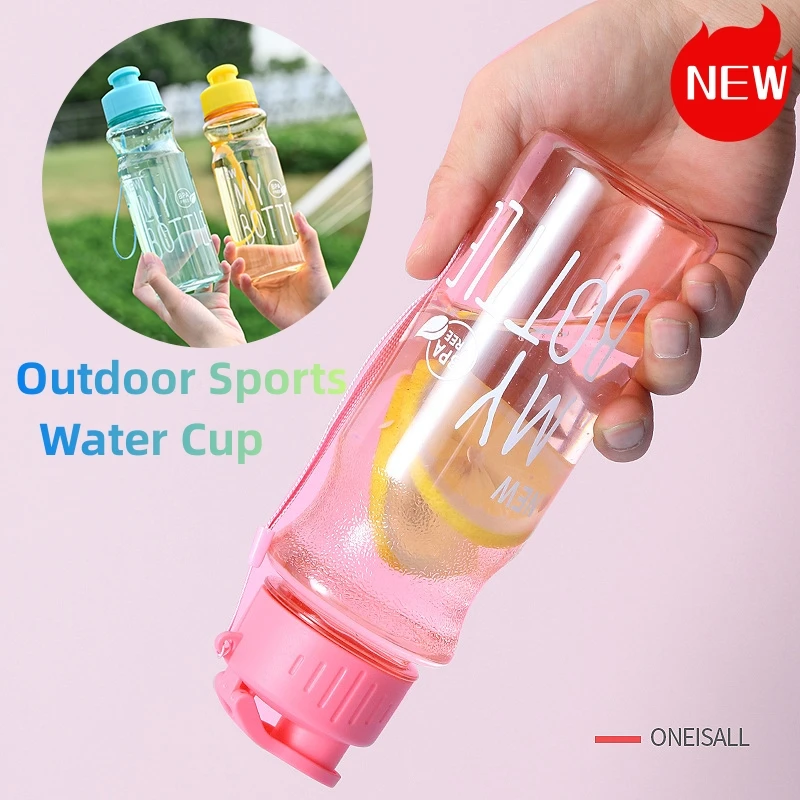 500ML Plastic Water Bottle for Drinking Portable Sport Tea Coffee Cup Kitchen Tools Kids Water Bottle for School Transparent