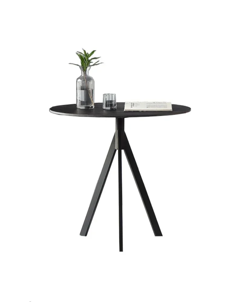 Nordic modern luxury negotiation table and chair combination small round table rock plate