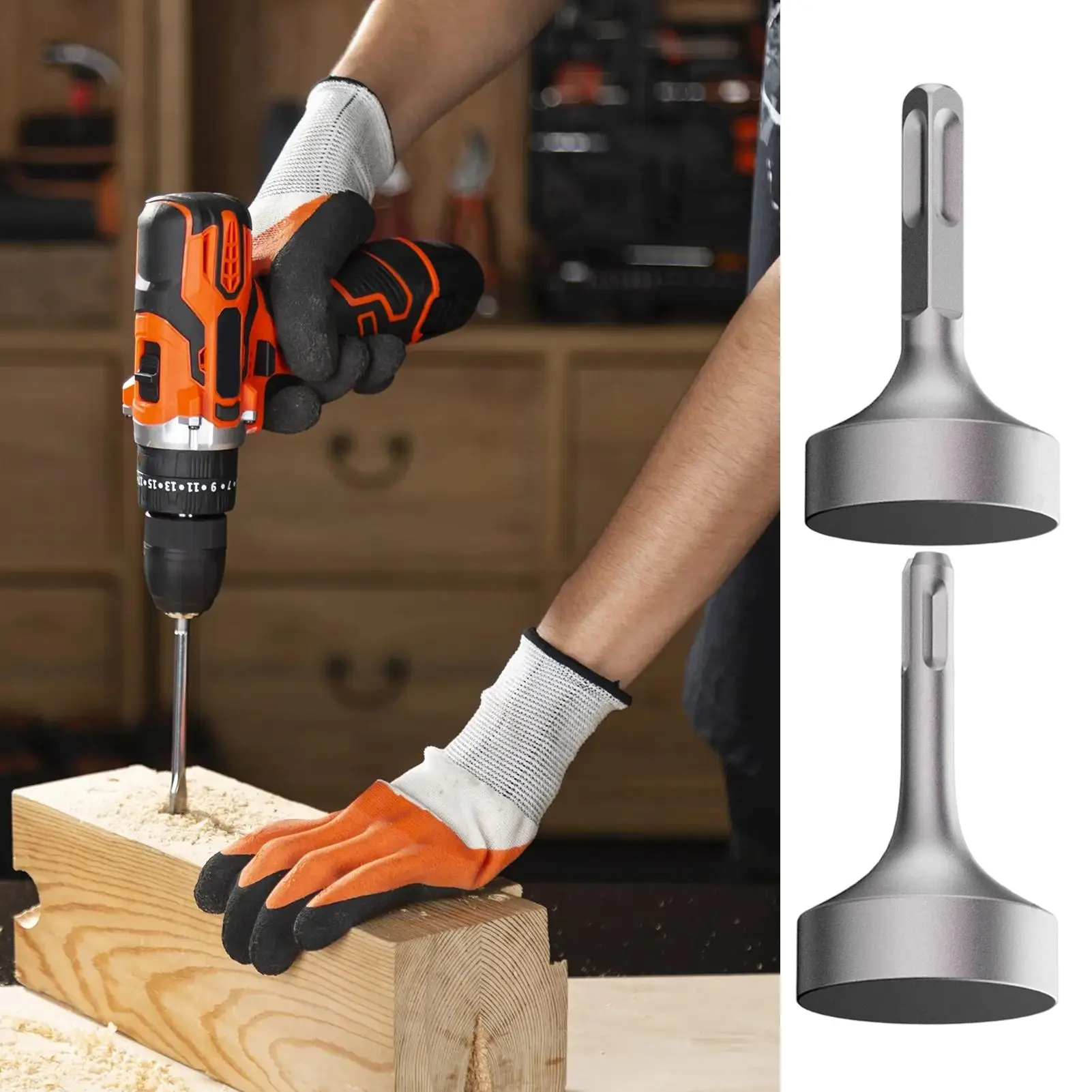 Ground Rod Driver Driver Adapter Attachments Electric Hammer Bits For Wood Stakes Camping Nails Home Improvement Craft Project
