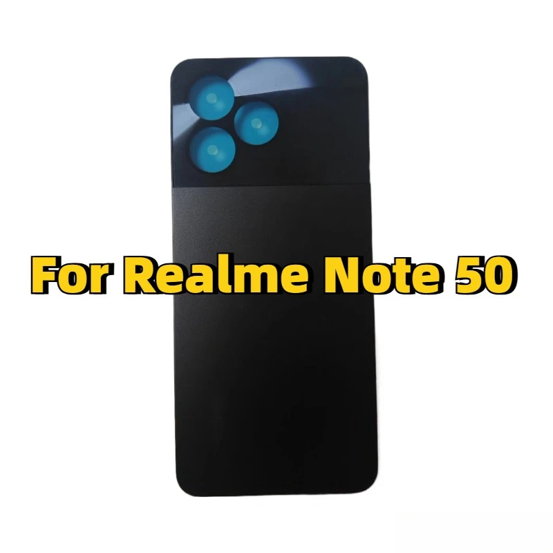 Back Glass Battery Rear Cover NO Camera Frame Lens Replacement Spare Parts For Realme Note50 RMX3830 Phone Repair Accessories