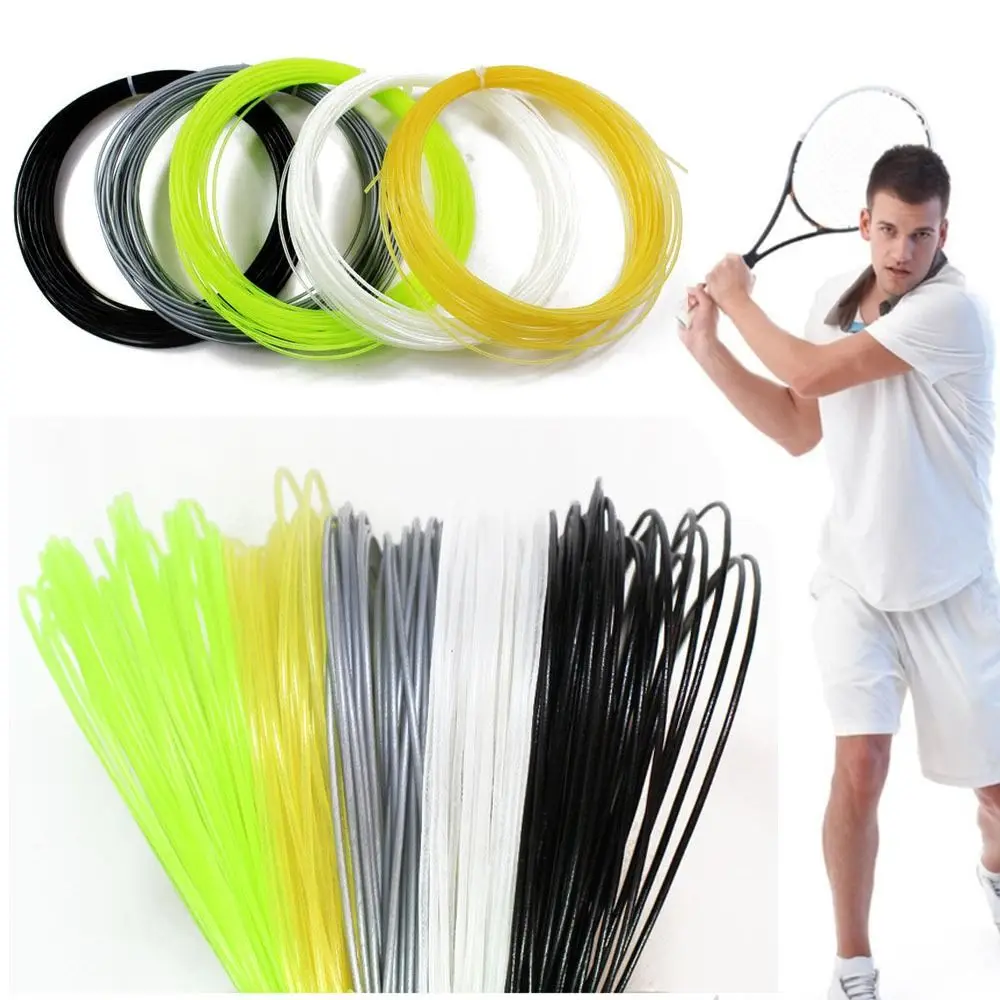 1.35mm 12M Tennis Racket String Replacement Accessories Sport Supplies Polyester Nylon Titanium Wire Multicolor High Elasticity