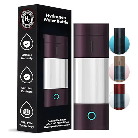 4000PPB 휴대용 수소 물병 생성기 USB 충전식 수소 물 Ionizer 기계 건강 컵 홈 여행