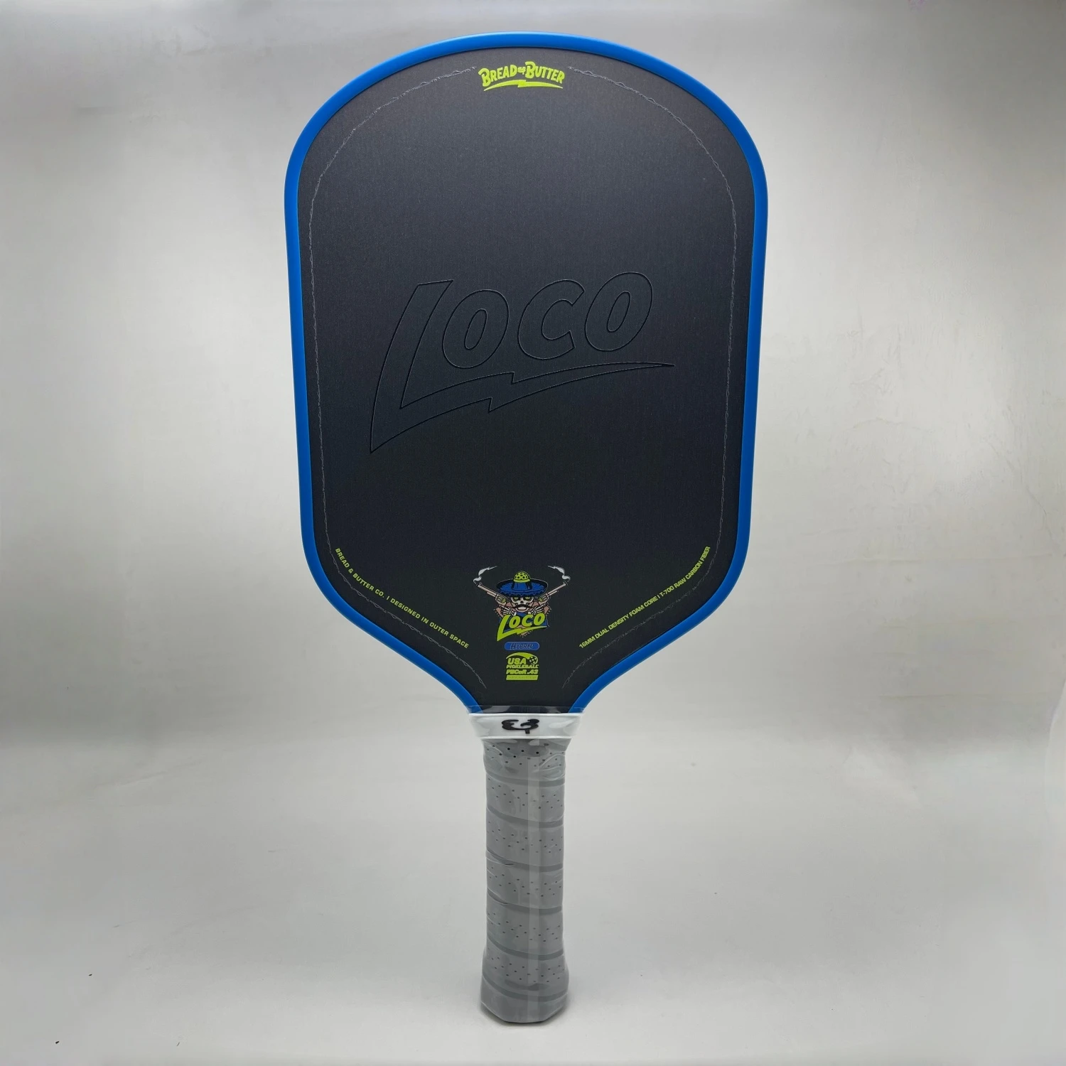 Bread Butter Loco Pickleball Paddle Blue 16mm EVA Foam Core Hybrid Standard CFC T700-High Quality Portable Training image 3