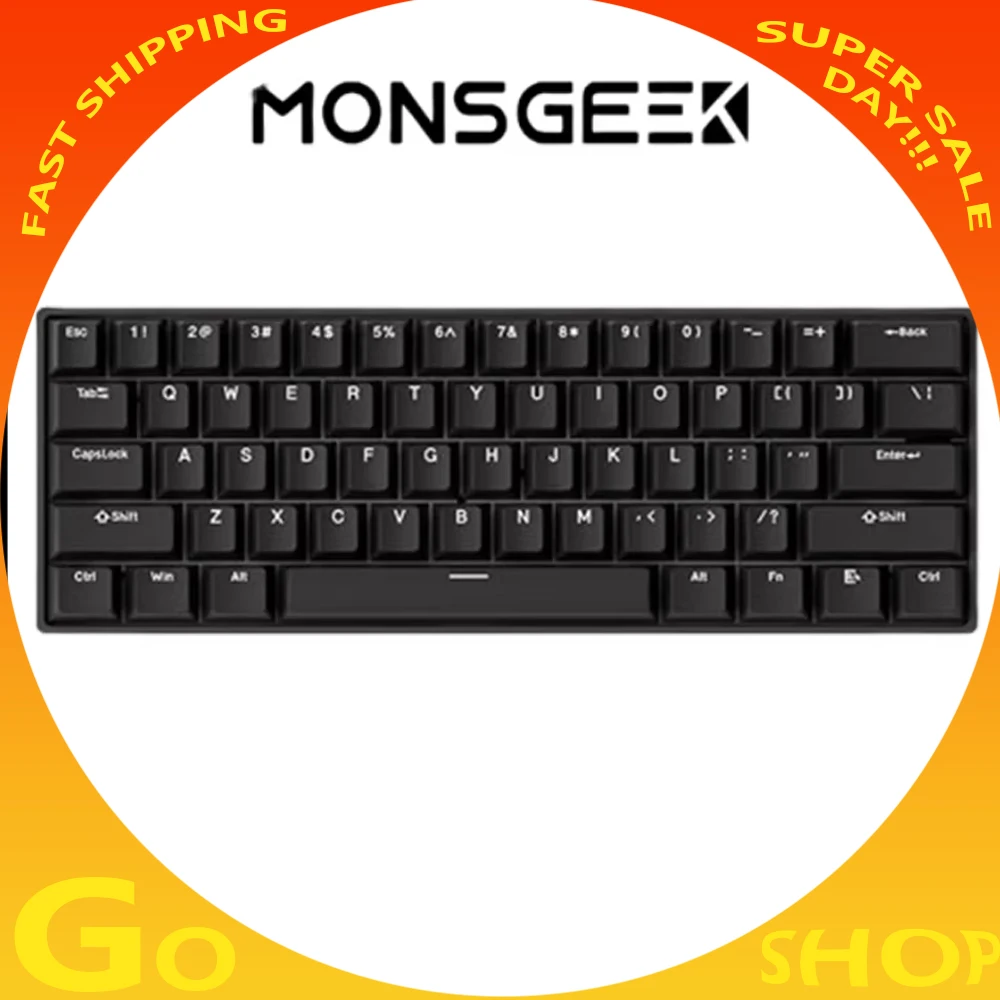 

New Monsgeek FUN60 61 Keys Magnetic Switch Keyboard Tri Mode Bluetooth Wireless Customized Keyboard Pc Game Accessories Gamer