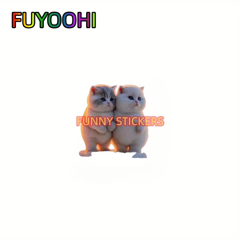 

FUYOOHI Waterproof Cartoon Kitten Car Scratch Cover Sticker - Protect Your Vehicle From Scratches And Dents