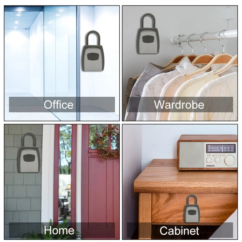 Password Key Box Outdoor Key Safe Lock Box Decoration Key Code Box Key Storage Lock Box Wall Mounted Password Box