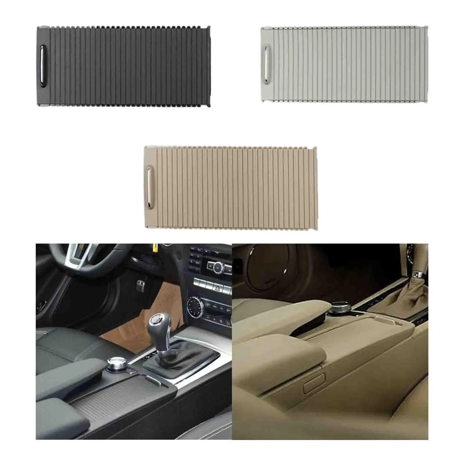 

Center Console Roller Cover Cup Holder Sliding Cover 2046804708 Automobile Repair Shutter for Easy Installation