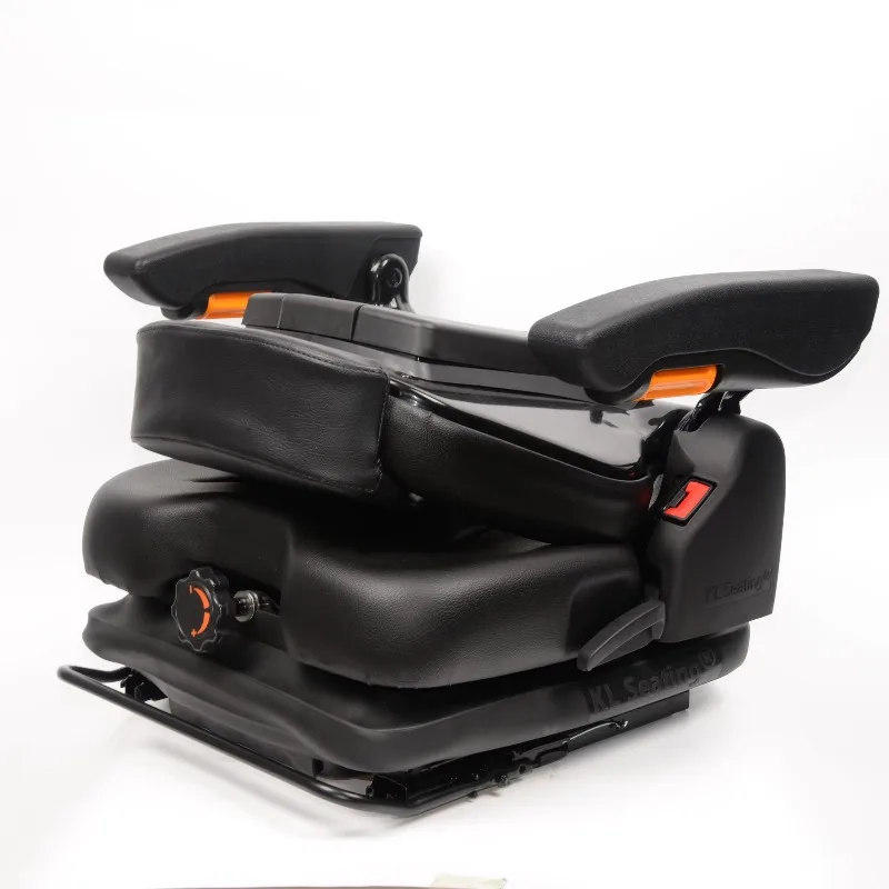 Advanced Low Profile Mechanical Suspension Forklift Seat New Ventilated Heating Vinyl Industrial Building Farm