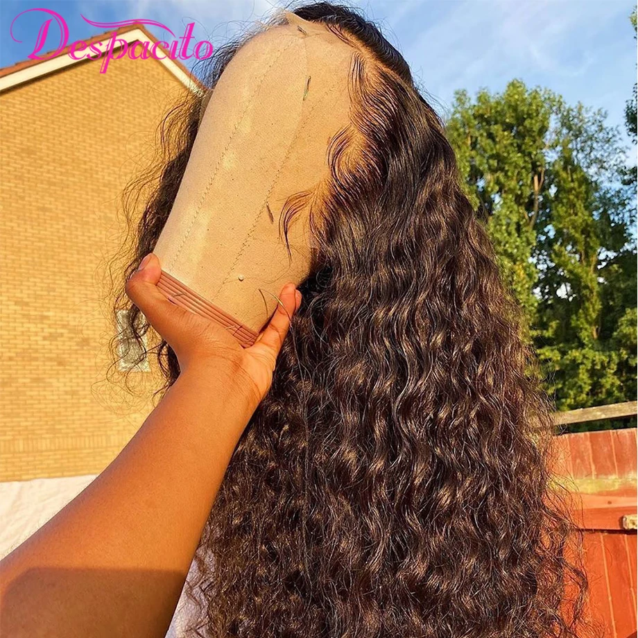 

13x4 HD Transparent Lace Frontal Human Hair Wigs Brazilian Kinky Curly 4x4 Lace Closure Wig Sale 200% High Density Wig For Women