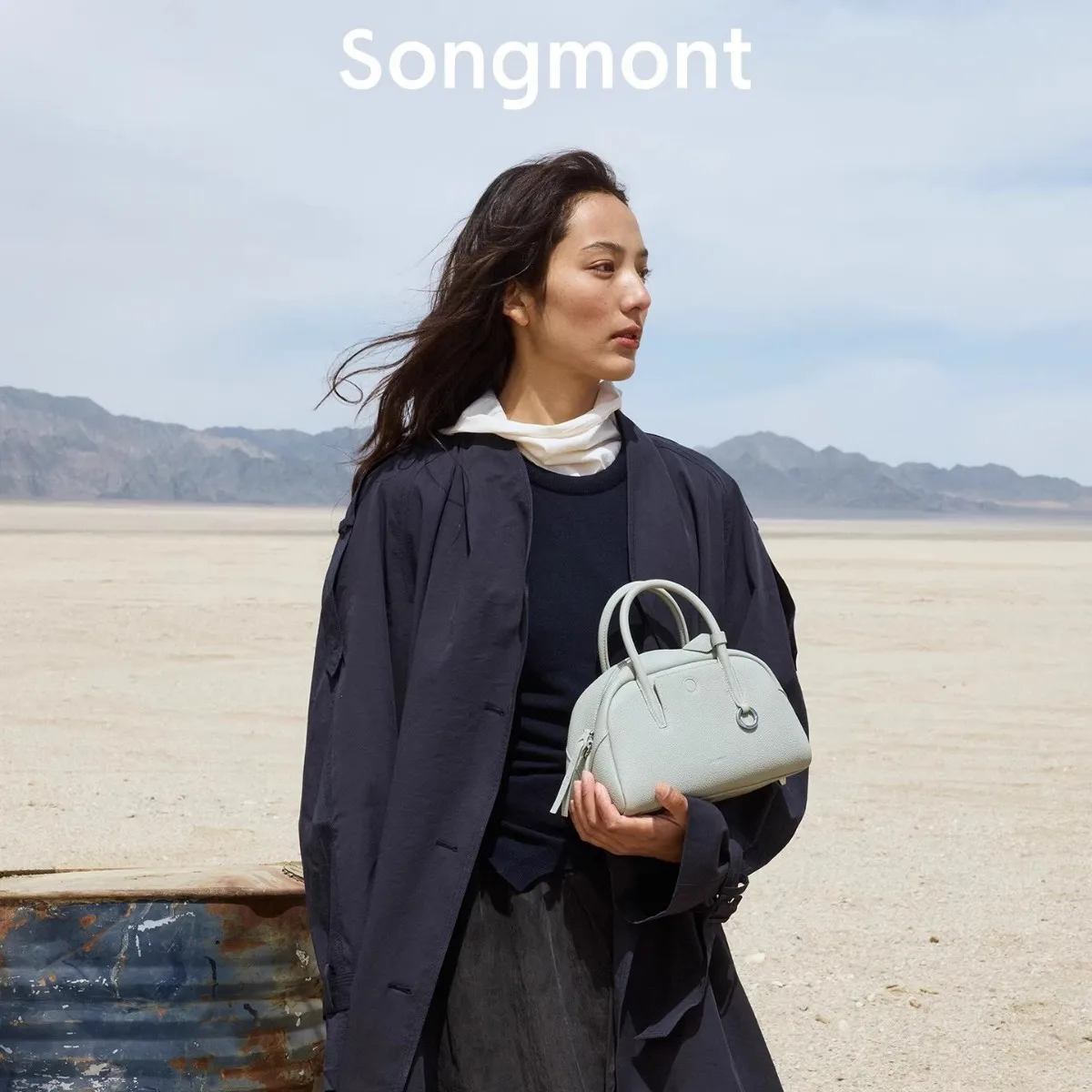 Songmont Yamashita Arimatsu Trail mini Bowling Crossbody Tote Boston Bag