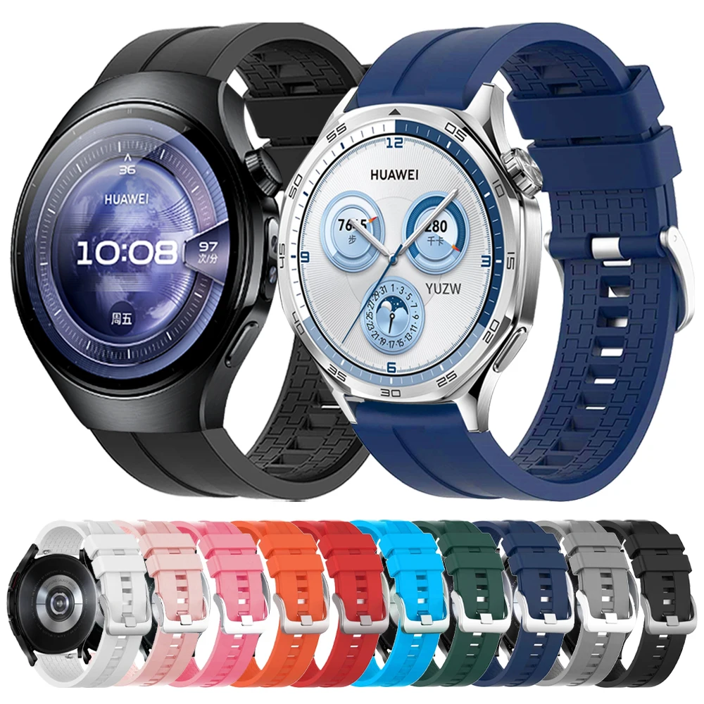 20mm 22mm Silicone Band For HUAWEI WATCH 5 46mm 4 pro GT 5 Pro GT 5 4 3 2 46mm Sports Strap For Garmin Venu 3 2 Replace Bracelet