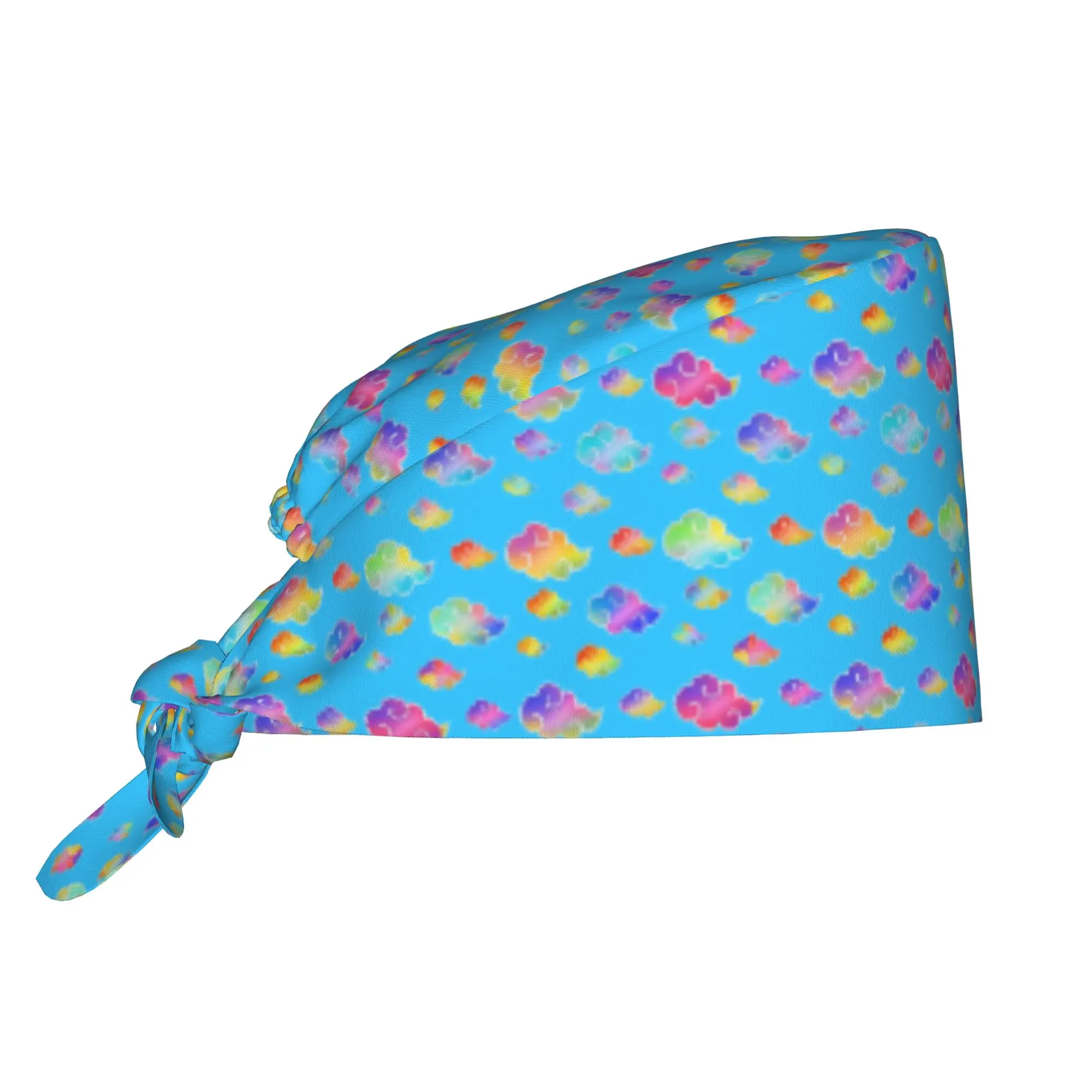 Colorful Auspicious Clouds  Working Cap Surgical Hats Men Women  Operating Room Cap Nursing Cap Lab Works Hat