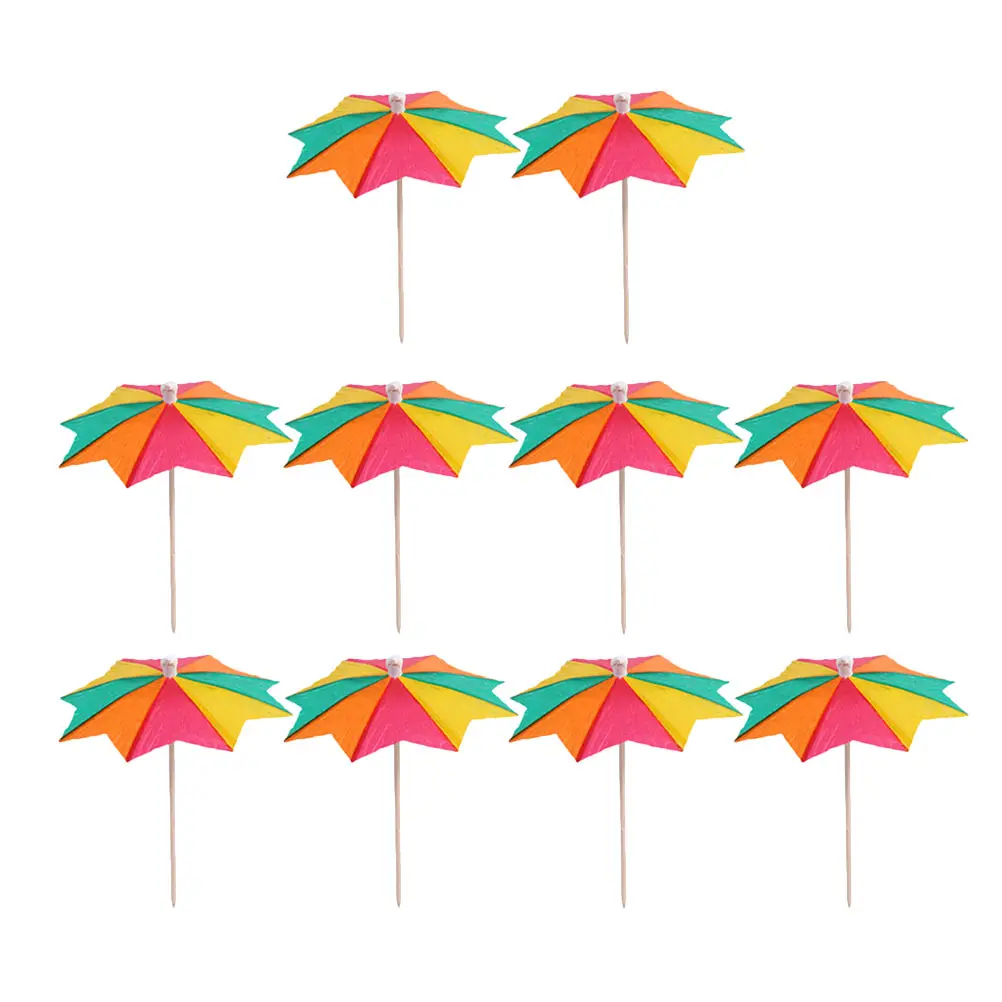 

20pcs Decorative Small Umbrella Picks for Drinks Toppers Party Supplies Beverage Adornments Skewer Accessories