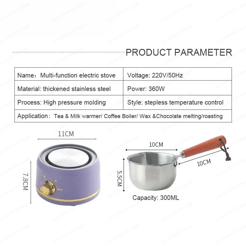 Mini Electric Wax Melting Pot Set - Stainless Steel Heater for DIY Candle, Soy Wax, Ghee Making, Craft Tools