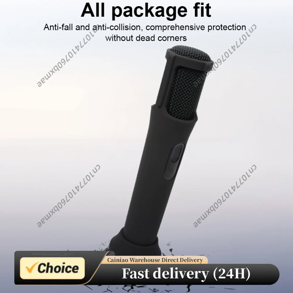 Silicone Case Anti-Rolling Mic Protective Sleeves Microphone Stand Microphone Case for JBL PartyBox Wireless Microphone