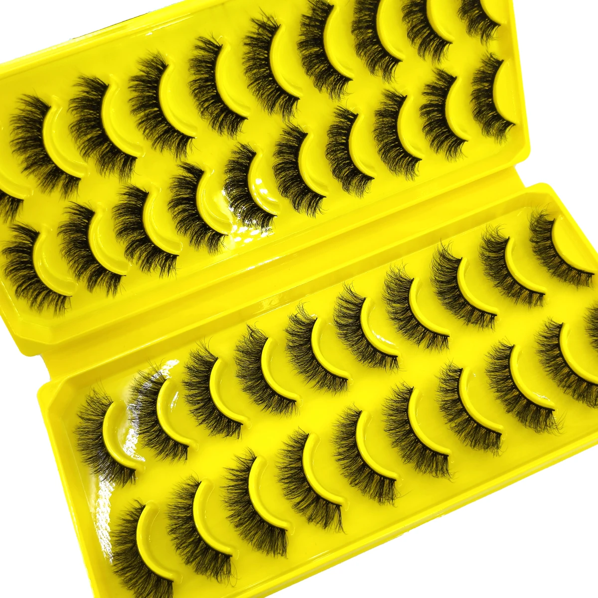 HBZGTLAD 20 Par Sztucznych Rzęs Długotrwałe Puszyste Rzęsy z Imitacji Norek Dramatyczne Rzęsy z Efektem Powiększenia Gęste Długie