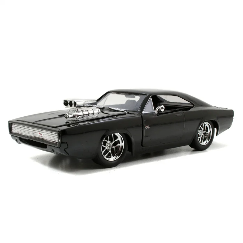 Jada 1:24 Dom’s 1970 Charger R/T Diecast Toy Cars Metal Diecast Alloy Car Model Collectible