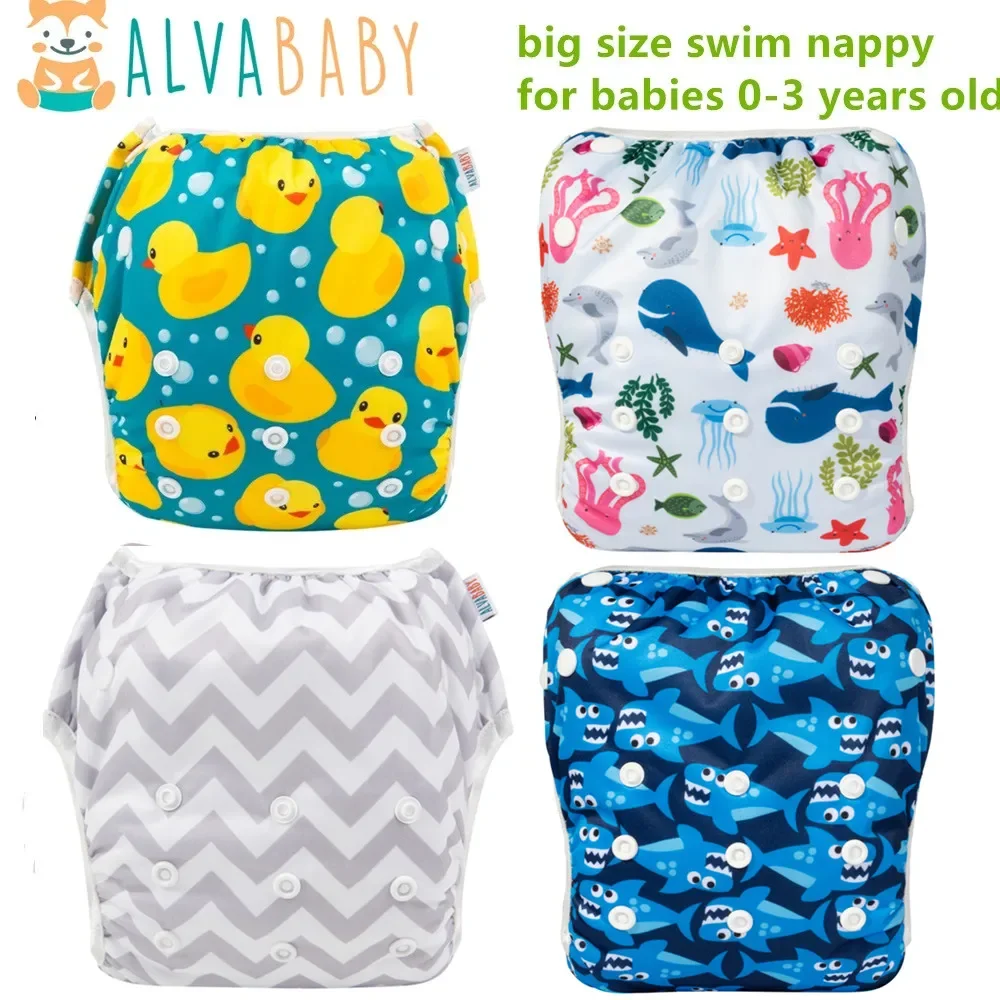 U Pick Alvababy-pañal de baño de talla grande, traje de baño, pañal de natación reutilizable a la moda para bebés de 0 a 3 años