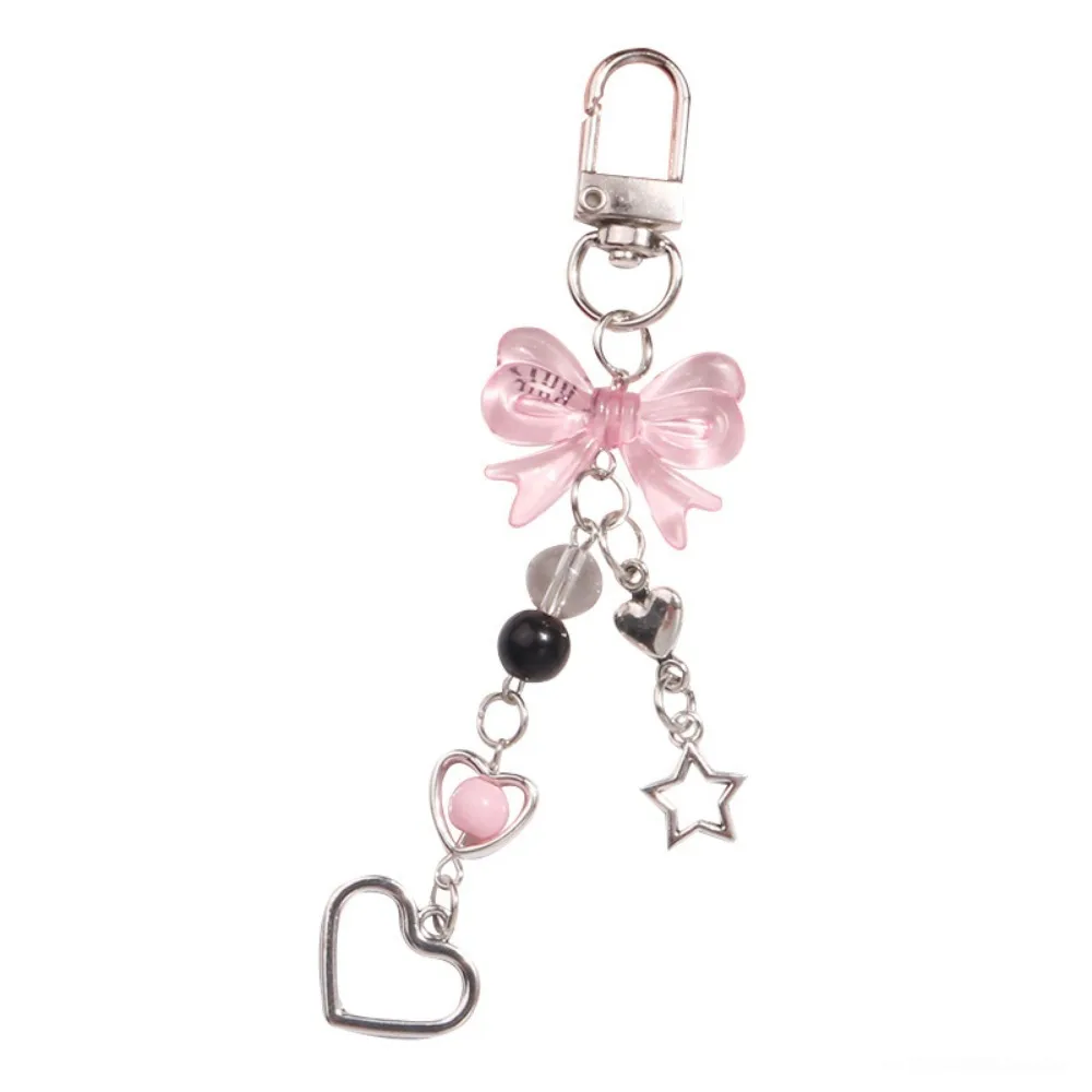 Delicate Bow Star Heart Keychain For iphone Creative Lanyard Key Chain Bag Phone Pendant Chain Y2K Kpop Jewelry ﻿Girls Gift