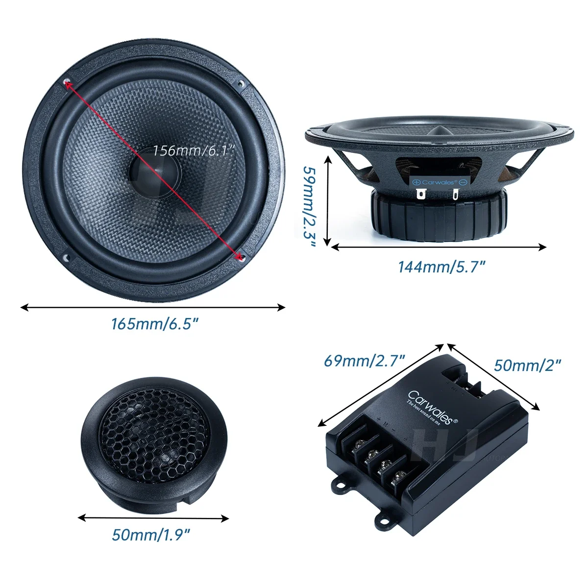 6.5 بوصة سيارة 2-way المتكلم عدة باب السيارة السيارات الصوت الموسيقى ستيريو كامل المدى تردد المتكلم العالمي سيارة مكبر الصوت الفرعية مكبر الصوت