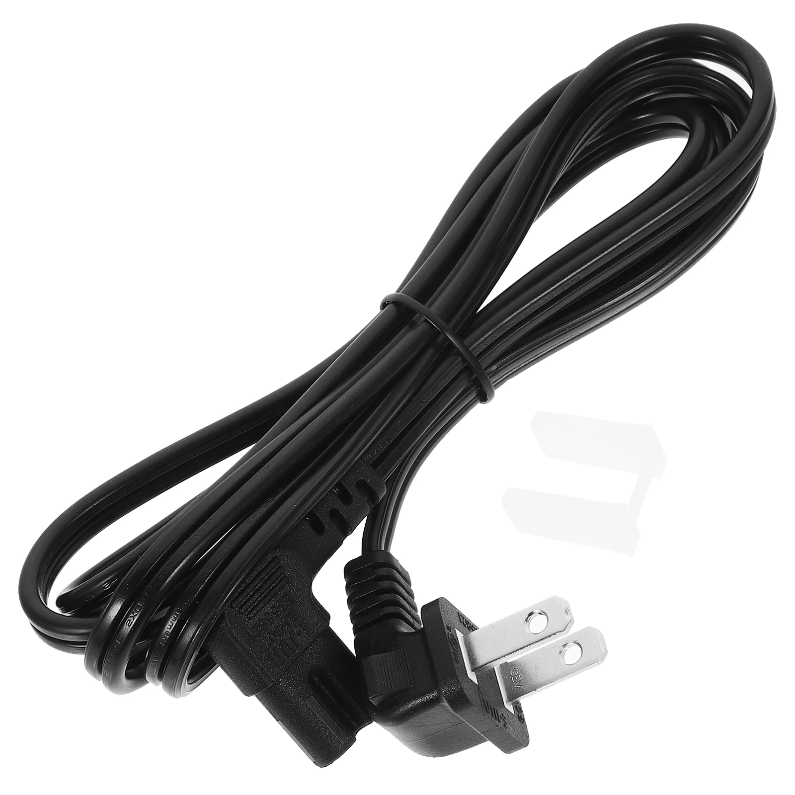 

Us Standard 2 Prong Power Cord 90 Degree Right Angle Plug Extension Cable For Radio Laptop Appliance Replacement