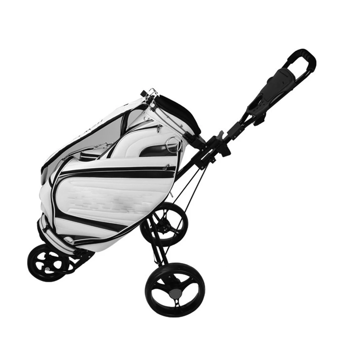 Foldable 3 Wheel Push Golf Trolley for Sale Golf Cart Follow Me Portable Moving