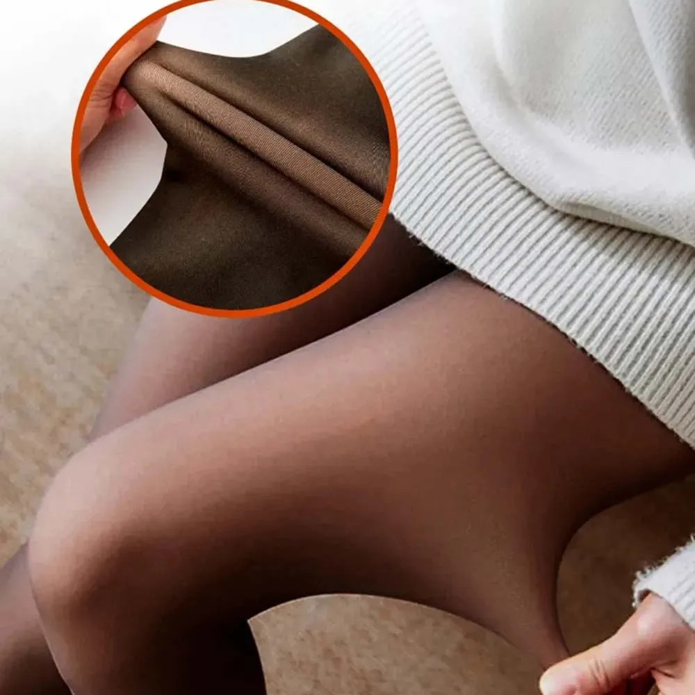 الشتاء شفافة الحرارية جوارب طويلة للنساء رشاقته صوف مبطن دفئا الجوارب السراويل طماق الدافئة