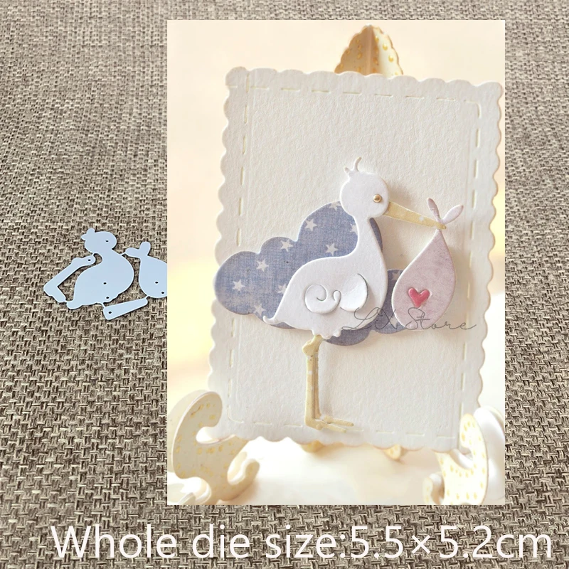 New Design Craft Metal die cuts Cutting Die cute baby stork decoration scrapbooking Album Paper Card Craft Embossing die cuts