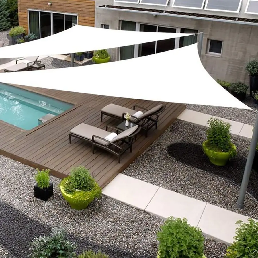 

Тент-парасоль белый 32x32x32 фута для патио, двора, газона, сада, активного отдыха на открытом воздухе, с УФ-защитой, сетчатый, W