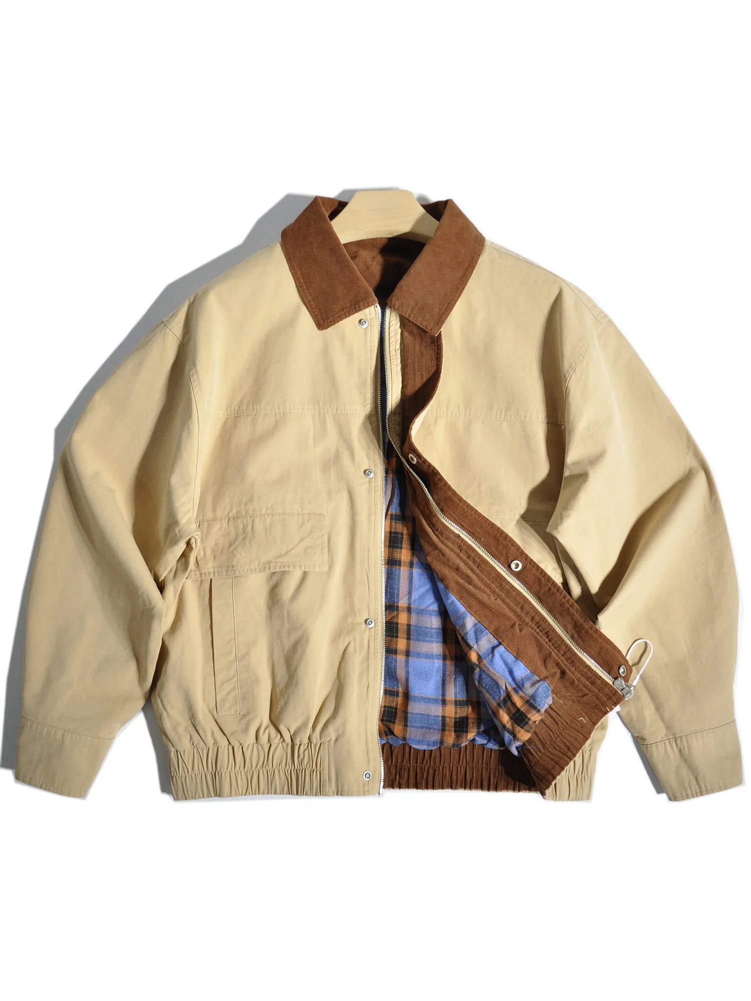 Cappotto in cotone allentato semplice da uomo in stile americano retrò Amikaji Nuovo arrivo