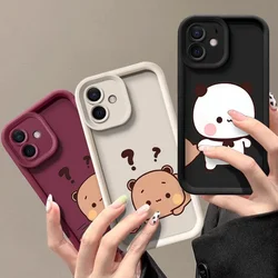 Cute Cartoon Bubududu Panda Couples Phone Case for Xiaomi 14T 13T Pro Redmi Note 10 12 13 14C 9 Poco M6 Lite Silicon Soft Covers
