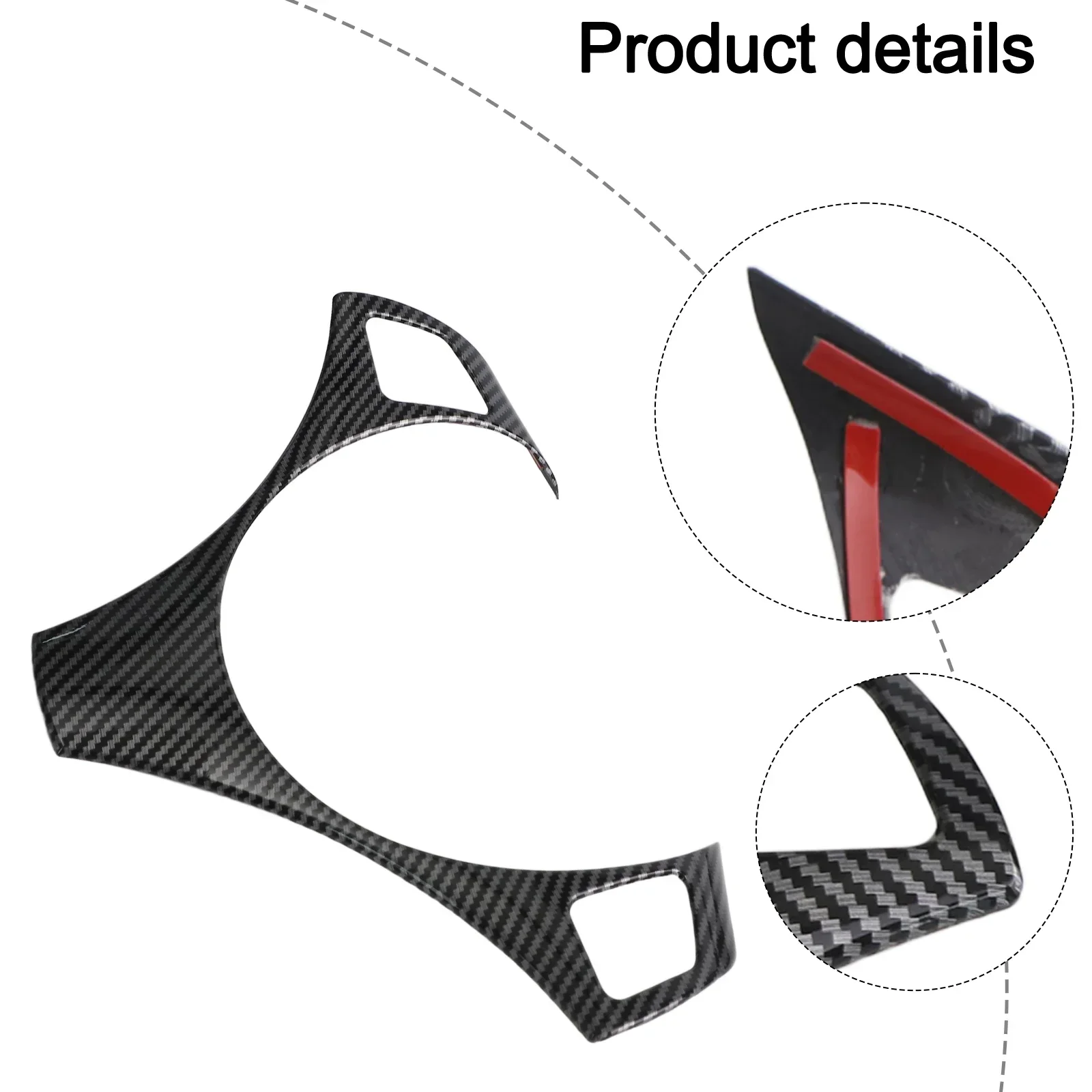 

Car Steering Wheel Panel Decoration Cover Trim Sticker For BMW 1 3 Series E87 E90 E92 E93 2006-2012 ABS Carbon Fiber Pattern