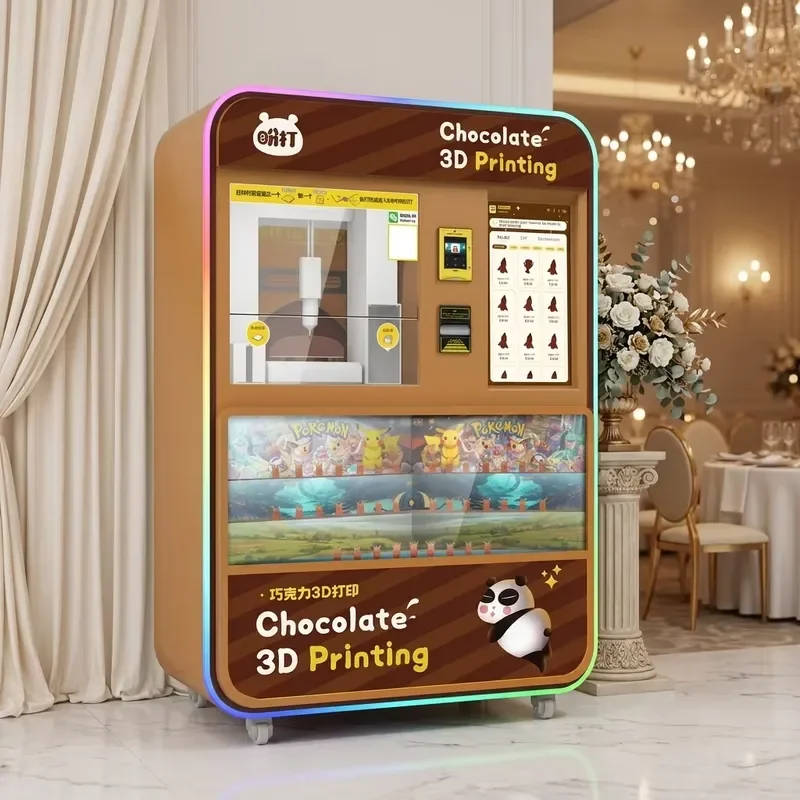 for Shopping Center Projects 3D Chocolate Printer Vending Machine Smart 24h Self Service Multi Payment