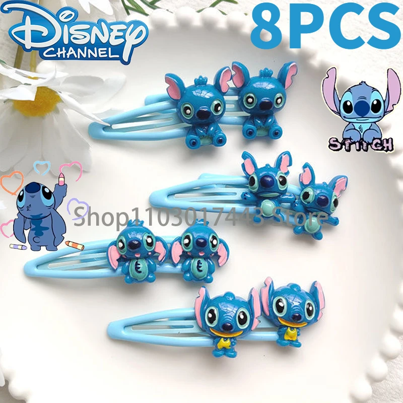 

Disney Stitch Hairpin Cartoon Cute Girl's Heart Trendy Bangs Hair Clips Girl Gift Kids Headwear Hair Accessory Clip Hair Clip