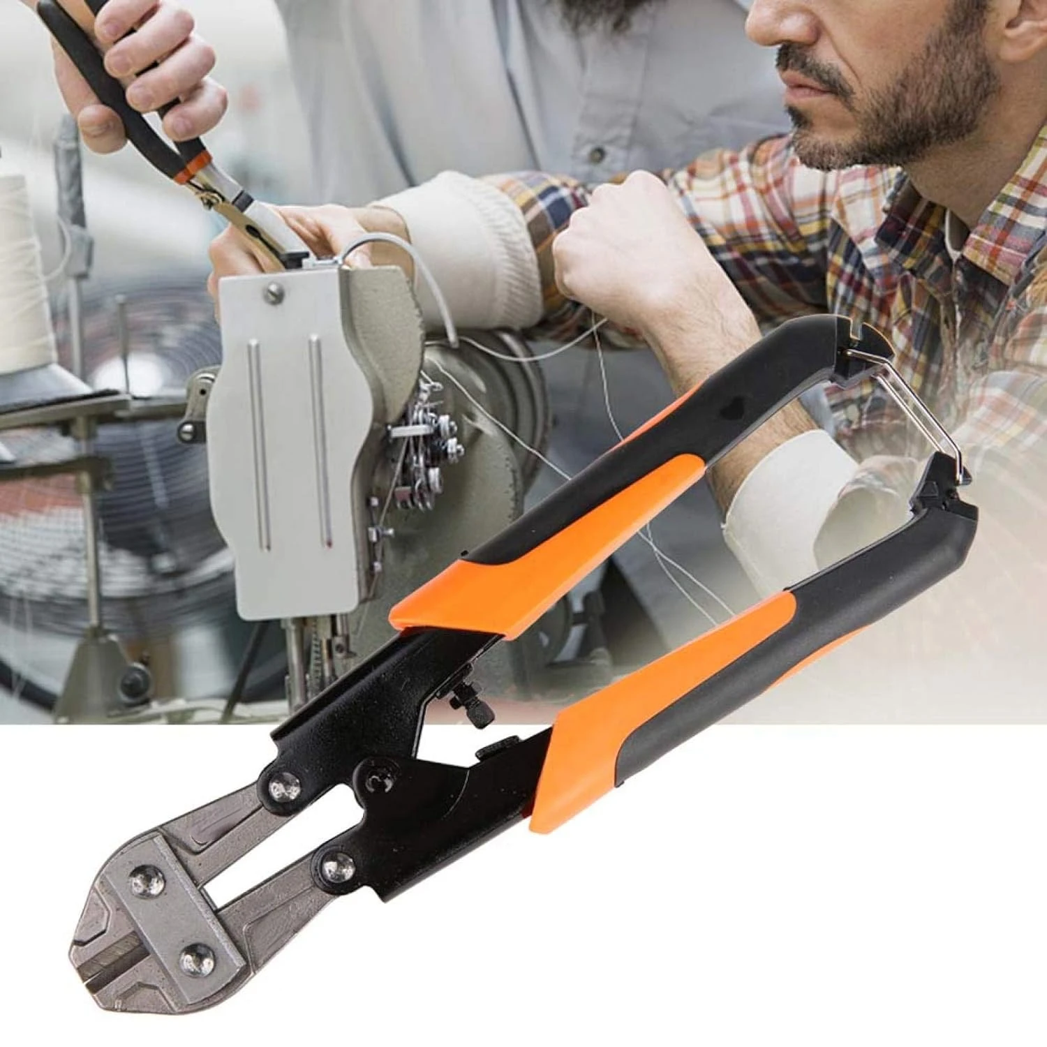 

Sturdy Bolt Cutter, Cable Pliers, Rust Resistant Durable Ergonomic Design for Cutting Bolts, Chain Threaded Rod, Wire