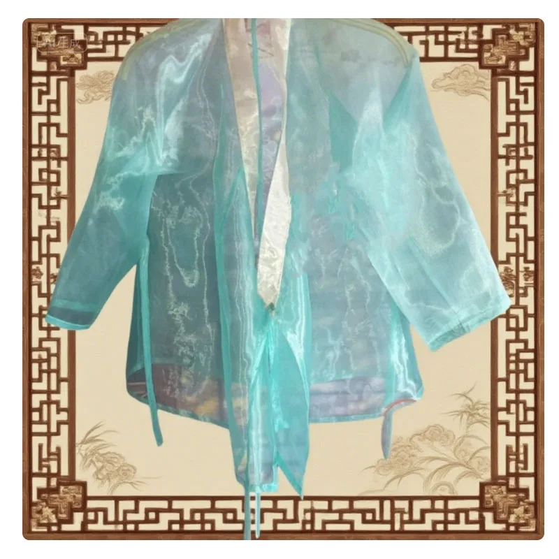 

Sexy See Through Organza Cardigan Tops Glossy Silky Thin Long Sleeves Cardigan Erotic Pajamas Private Party For Men Women