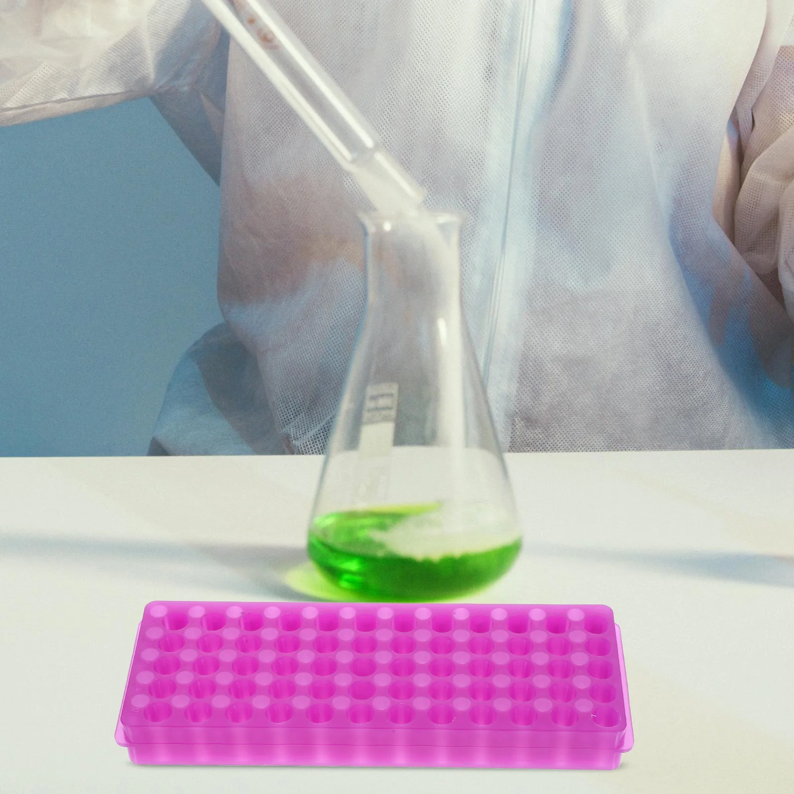 

6 Pcs Test Tube Rack Sampling Storage Holder with Cover Organizer Abs Stand for Tubes